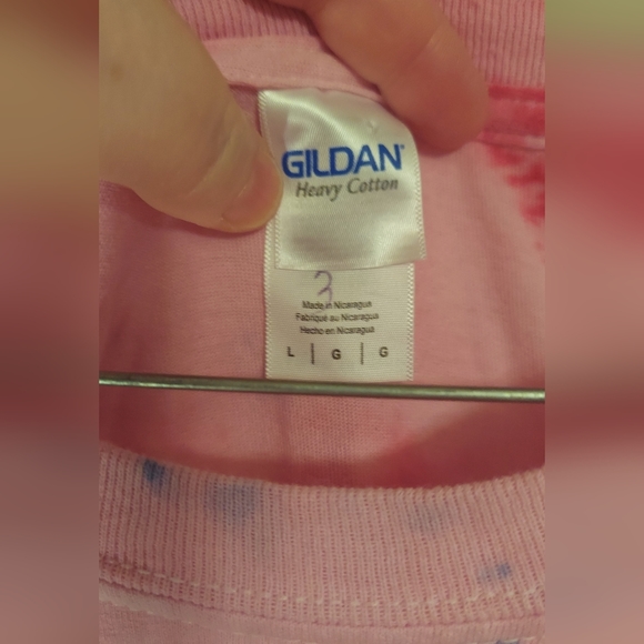 Womans Tye Dye T-Shirt in size Large Barbie Pink - Picture 5 of 5